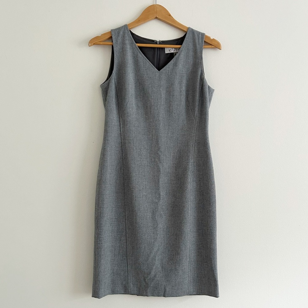 Kasper grey sheath dress!